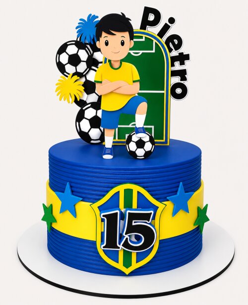 Topo de bolo menino copa mundial