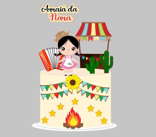 Arquivo de Corte Topo Festa Junina Menina Nara