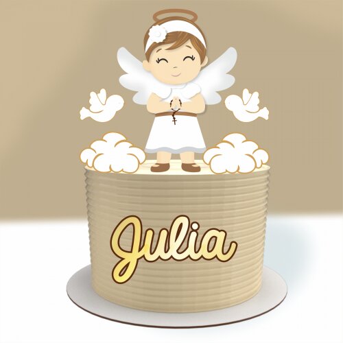 Arquivo de Corte topo batizado anjo menina