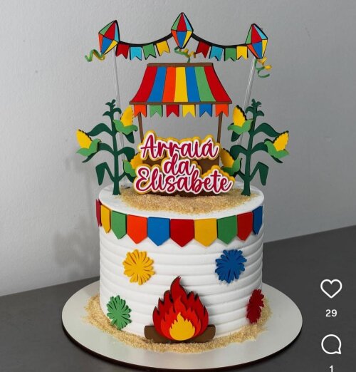 Arquivo de Corte Topo de bolo Festa Junina