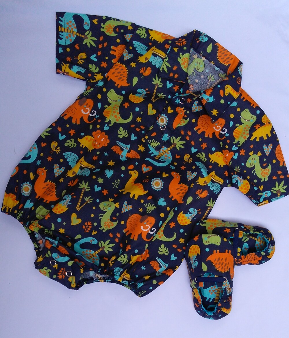 Conjunto Body Camisa e Sapatinho/Pantufa - RN a 18 meses