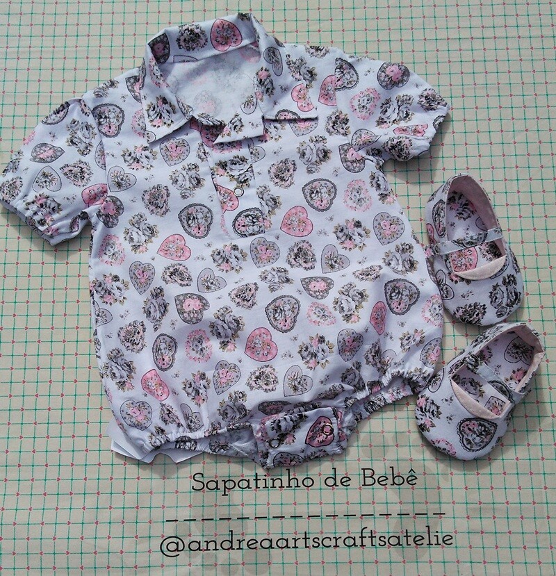 Conjunto Body Camisa e Sapatinho/Pantufa - RN a 18 meses