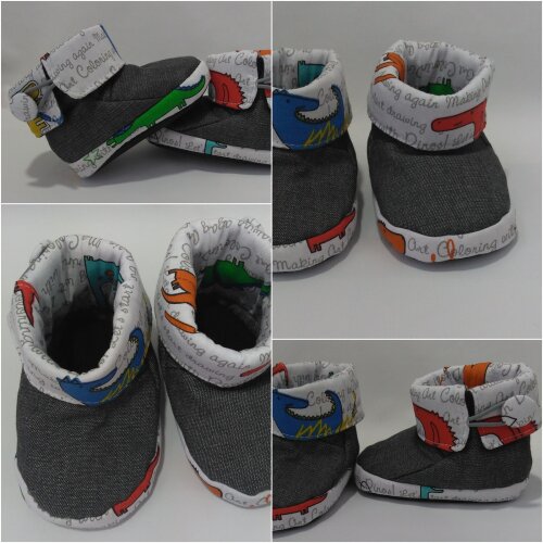 Botinha em Tecido de Cano Alto  - RN a 1 Ano