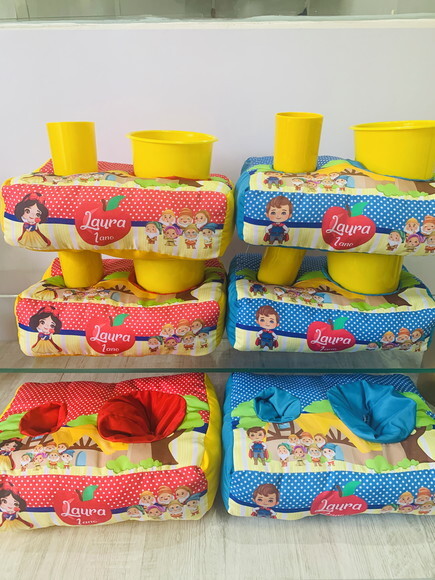 Almofada Porta Pipoca Branca de Neve