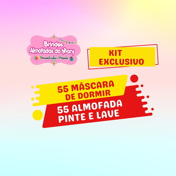 Kit Esclusivo: 55 Almofadas p/ Colorir + 55 Máscaras.