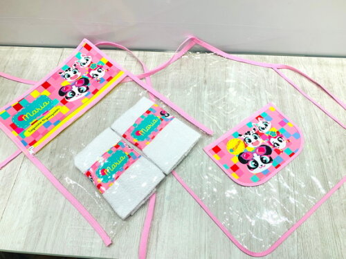 Kit Escolar Puket com Avental/saquinho e Toalhinhas