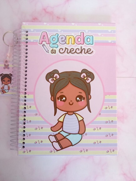 Agenda Permanente para Creche 2025 Menina-48 Folhas