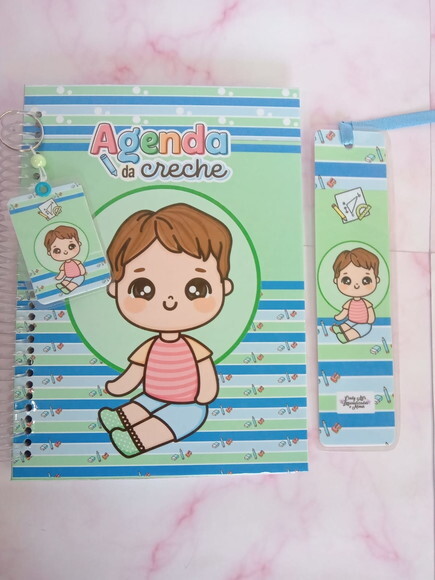 Agenda Permanente para Creche 2025 Menino-48 Folhas
