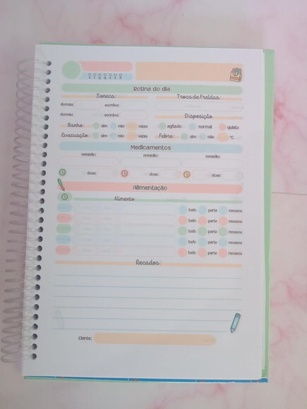 Agenda Permanente para Creche 2025 Menino-48 Folhas