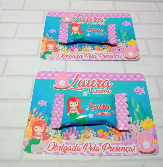 Bala na Card Pequena Sereia