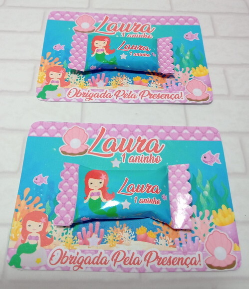 Bala na Card Pequena Sereia