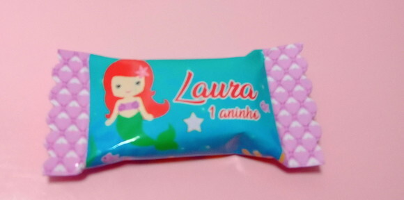 Bala Personalizada Pequena Sereia Cute
