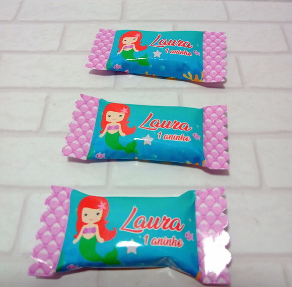Bala Personalizada Pequena Sereia Cute