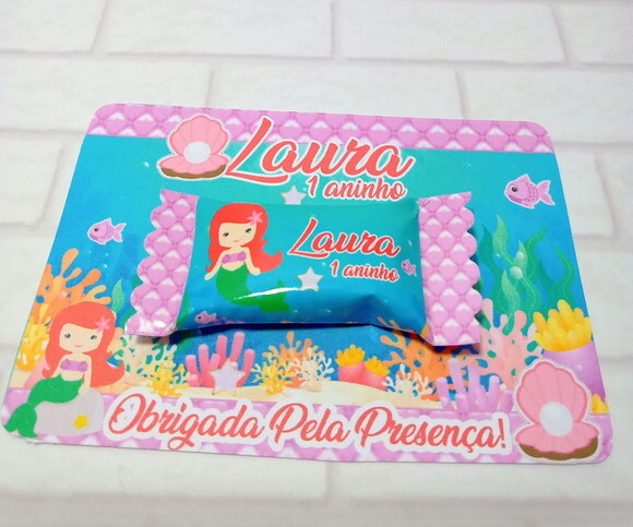 Bala na Card Pequena Sereia