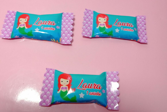 Bala Personalizada Pequena Sereia Cute