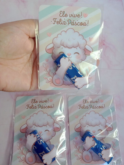 Bis na Card Feliz Páscoa -ovelhinha