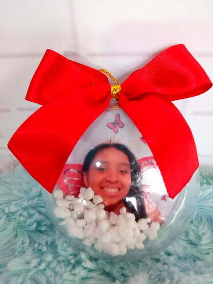 Bolinha de Natal Personalizada com Foto