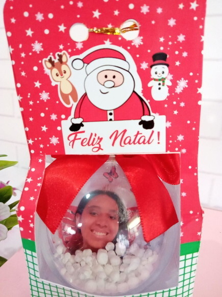 Bolinha de Natal Personalizada com Foto