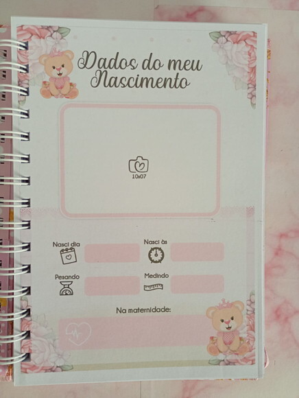 Caderneta de Saúde Personalizada Ursinha Princesa