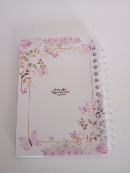 Caderninho Pautado 10x14 -40 Folhas Borboletas