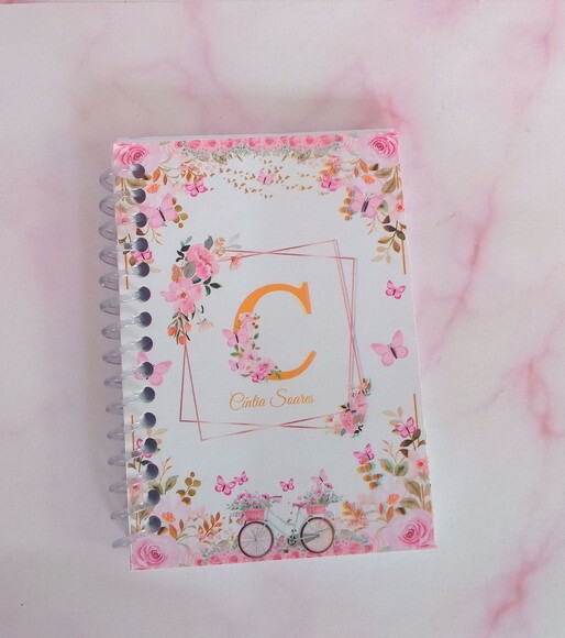 Caderninho/bloq. c/ Caneta Floral-7x10 40fls Br