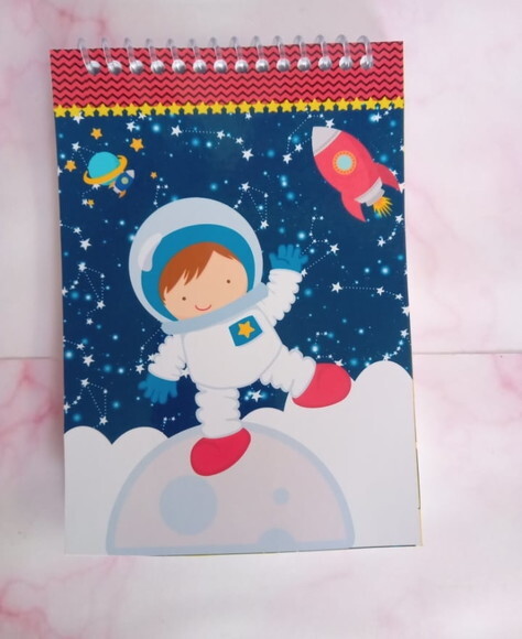 Caderninho/bloq. c/ Mini Lápis Astronauta-7x10 40fls Br