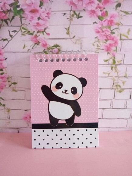 Caderninho/bloq. C/min Lápis Panda Menina 2.0-7x10 40fls Br
