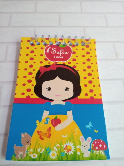 Caderninho/bloq. C/mini Lápis Branca de Neve-7x10 40fls Br