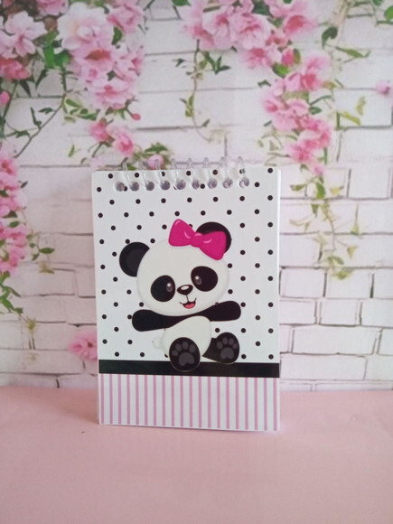 Caderninho/bloq.c/mini Lápis Panda Menina-7x10 40fls Br