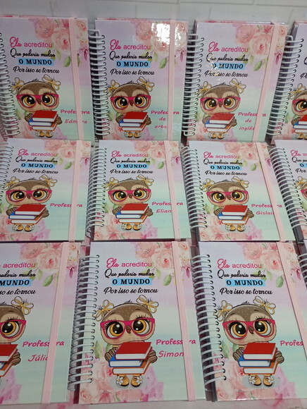 Caderninho/bloquinho A6 com 50 Folhas Brancas -professora