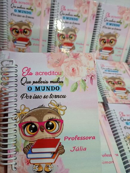 Caderninho/bloquinho A6 com 50 Folhas Brancas -professora