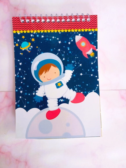 Caderninho/bloquinho Astronauta-7x10 40fls Brancas