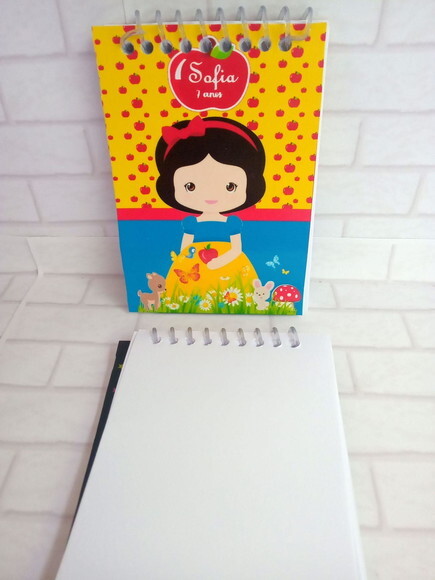 Caderninho/bloquinho Branca de Neve Cute -7x10 40fls Brancas