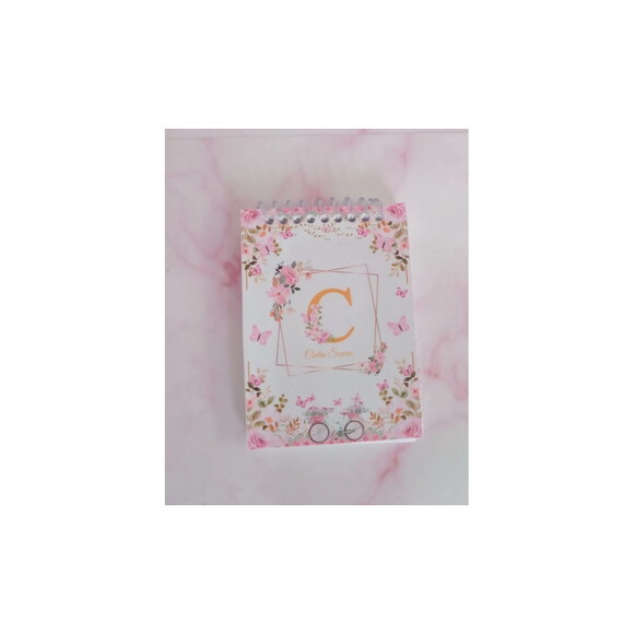 Caderninho/bloquinho Floral c Mini Lapis-7x10 40 Fls