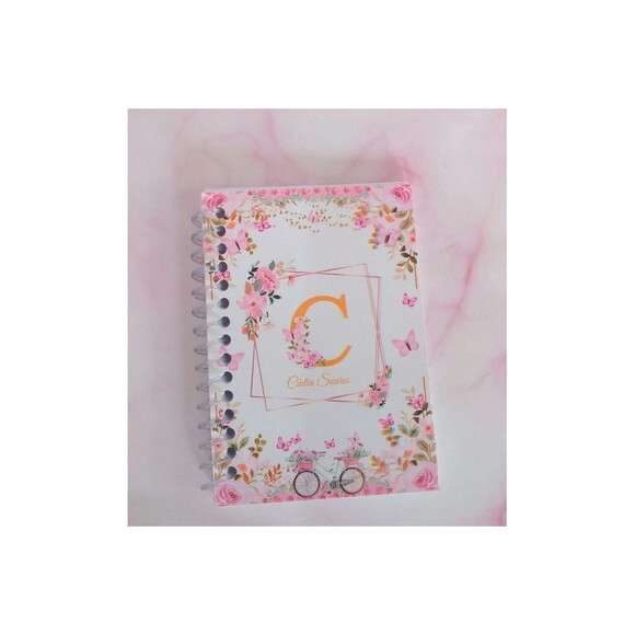 Caderninho/bloquinho Floral c Mini Lapis-7x10 40 Fls