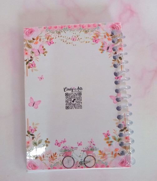 Caderninho/bloquinho Floral Rosa-7x10 40fls Brancas