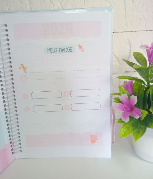 Caderno Pautado A5 100 Folhas-diário Cute