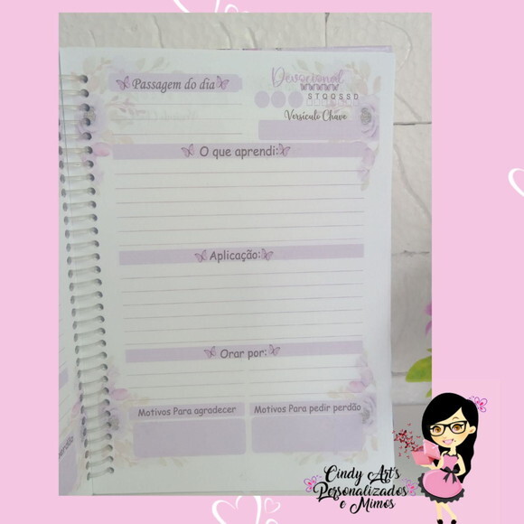 Caderno Pautado A5 100 Folhas -devocional Jardim