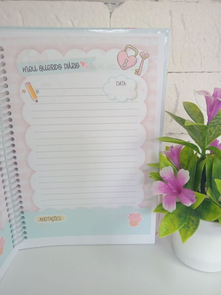 Caderno Pautado A5 100 Folhas-diário Cute