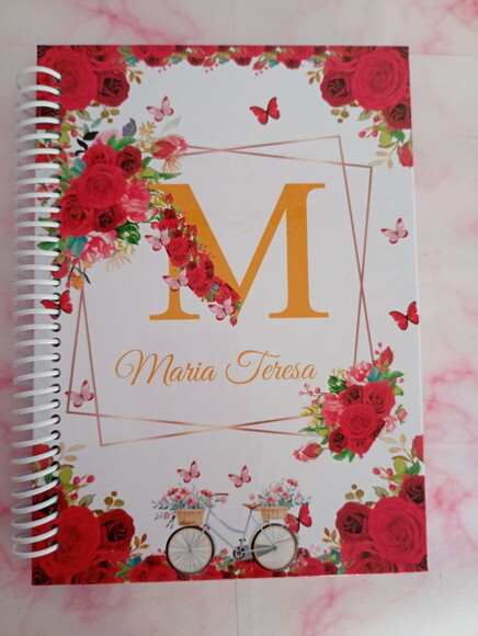 Caderno Universitário Floral Borboleta 100 Folhas-