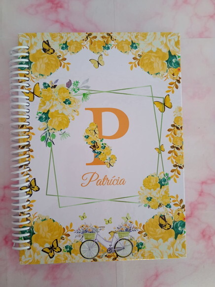 Caderno Universitário Floral Borboletas 50 Folhas