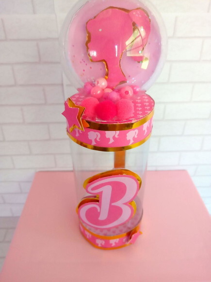 Caixa Cilindro com Esfera Barbie