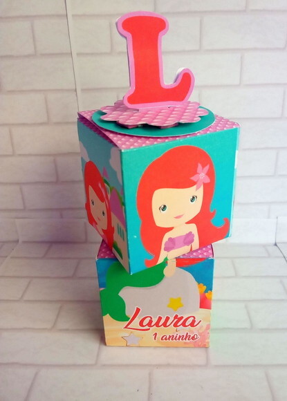 Caixa Gira Gira Pequena Sereia Cute