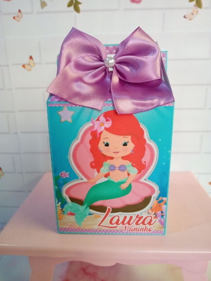Caixa Lancheirinha Pequena Sereia Cute