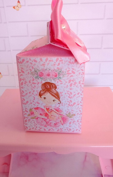 Caixa Milk Bailarina Aquarelada