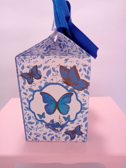 Caixa Milk Borboleta Azul
