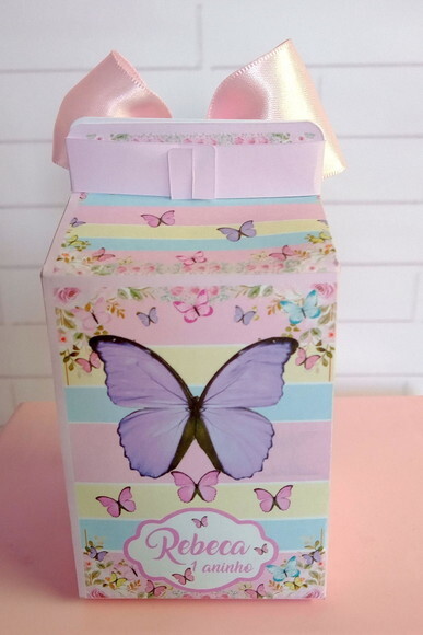 Caixa Milk Borboleta Candy Color