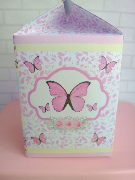 Caixa Milk Borboleta Candy Color Rosa