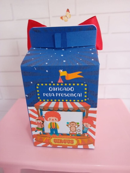 Caixa Milk Circo Azul Menino