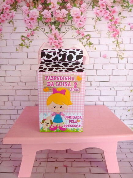 Caixa Milk Fazendinha Rosa